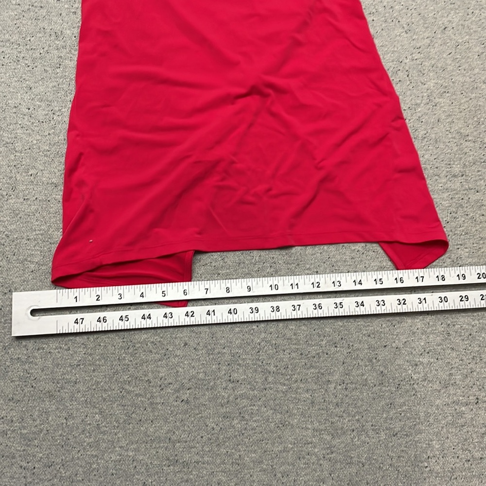 Leith Women’s Red Ruffle Ruched Pencil Skirt - Picture 6 of 8